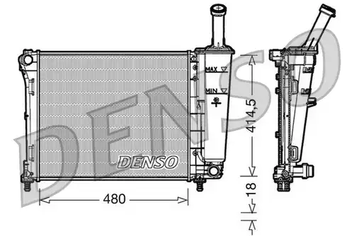 воден радиатор DENSO DRM09161