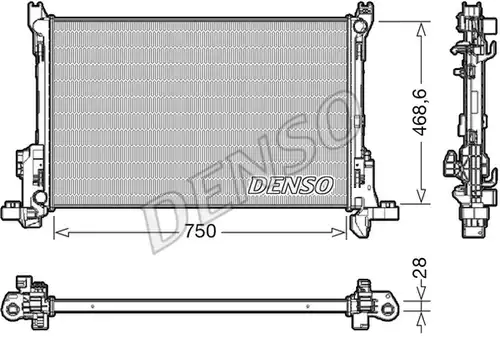 воден радиатор DENSO DRM09174