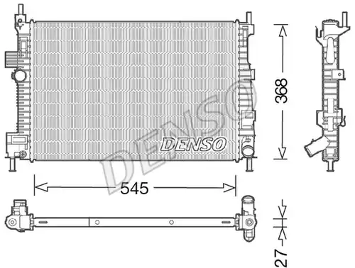 воден радиатор DENSO DRM10009