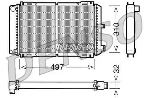 воден радиатор DENSO DRM10031