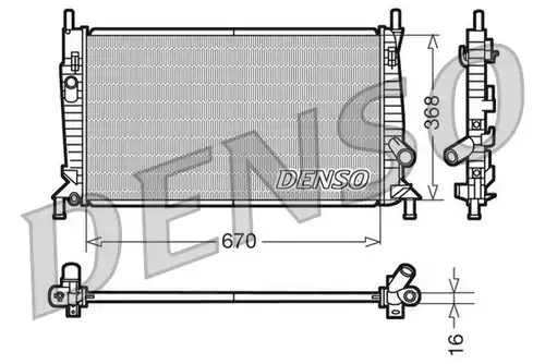 воден радиатор DENSO DRM10075