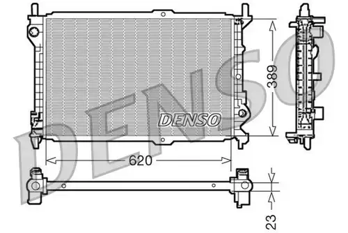 воден радиатор DENSO DRM10107