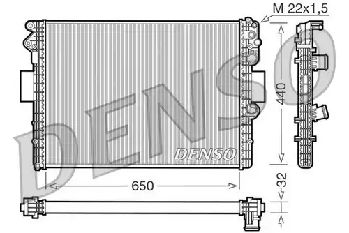 воден радиатор DENSO DRM12001