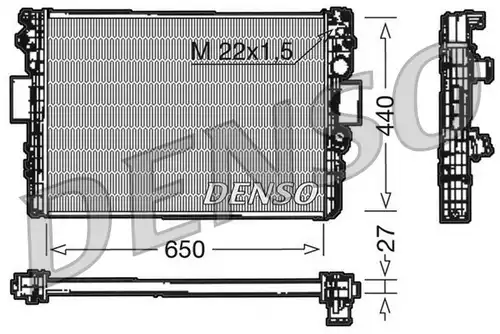 воден радиатор DENSO DRM12003