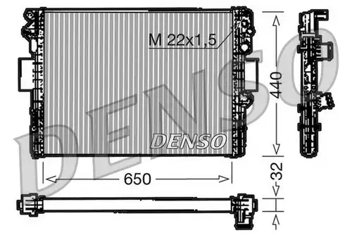 воден радиатор DENSO DRM12005