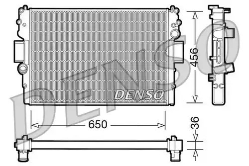 воден радиатор DENSO DRM12007