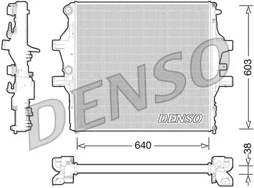 воден радиатор DENSO DRM12009