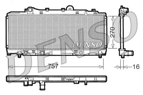 воден радиатор DENSO DRM13001