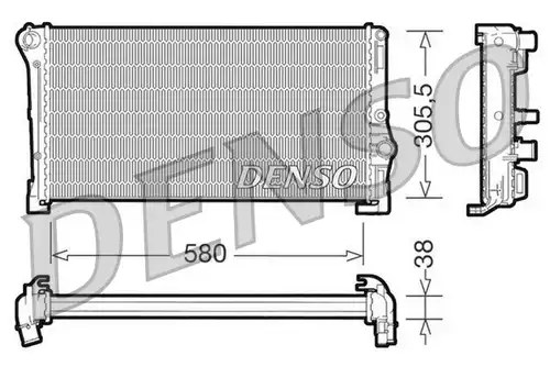 воден радиатор DENSO DRM13010