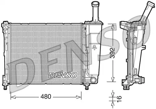 воден радиатор DENSO DRM13016