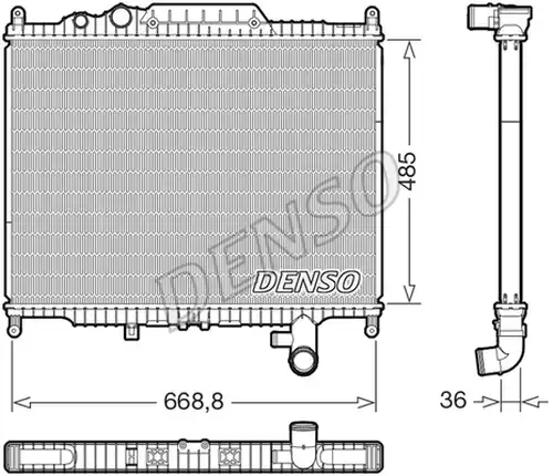 воден радиатор DENSO DRM14003