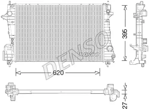 воден радиатор DENSO DRM15009