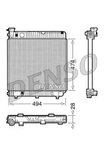 воден радиатор DENSO DRM17001