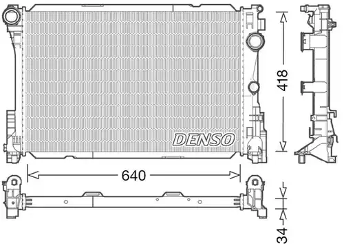 воден радиатор DENSO DRM17049