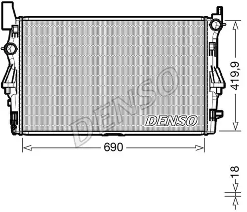 воден радиатор DENSO DRM17114