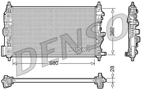 воден радиатор DENSO DRM20009