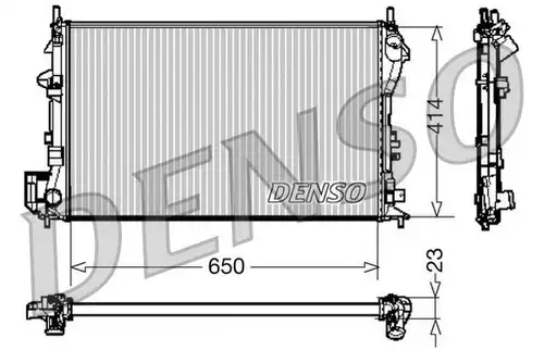 воден радиатор DENSO DRM20028