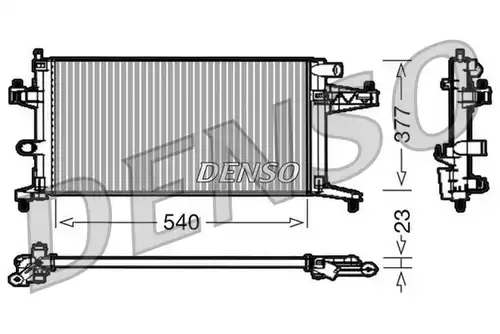 воден радиатор DENSO DRM20038