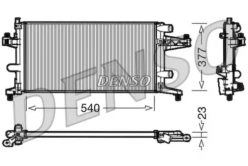 воден радиатор DENSO DRM20040