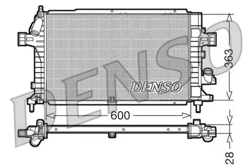 воден радиатор DENSO DRM20100