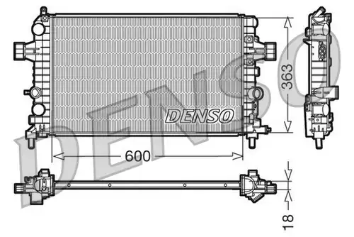 воден радиатор DENSO DRM20103