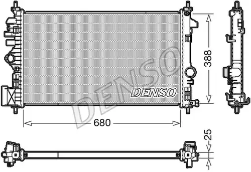 воден радиатор DENSO DRM20109