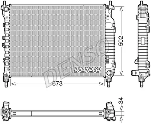 воден радиатор DENSO DRM20125