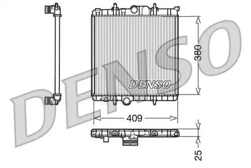 воден радиатор DENSO DRM21025