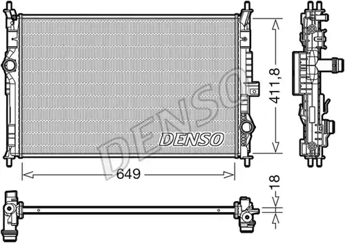 воден радиатор DENSO DRM21103