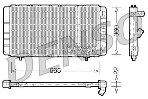 воден радиатор DENSO DRM23020