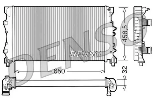 воден радиатор DENSO DRM23024