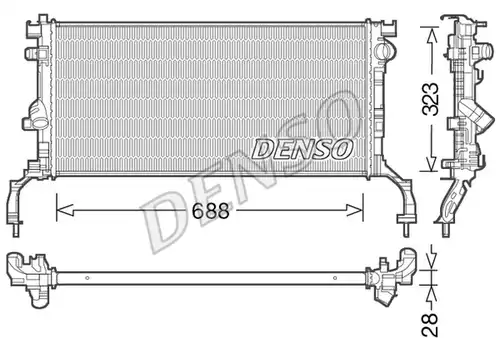 воден радиатор DENSO DRM23038