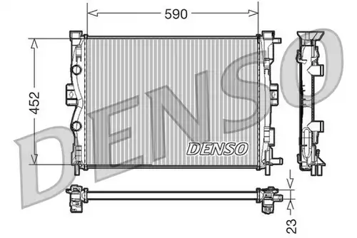 воден радиатор DENSO DRM23055