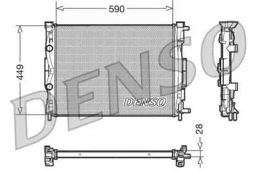 воден радиатор DENSO DRM23056