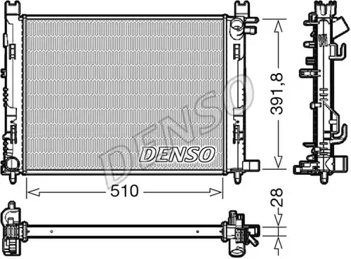 воден радиатор DENSO DRM23109