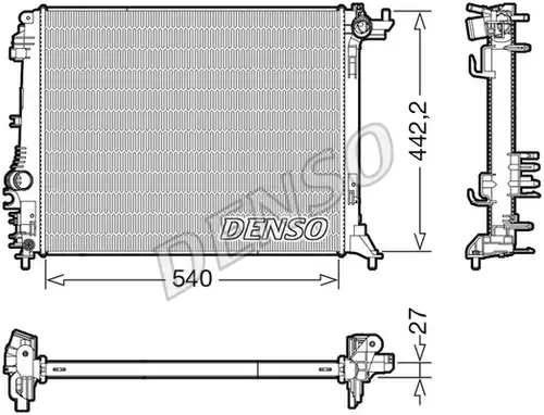 воден радиатор DENSO DRM23114