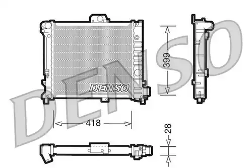 воден радиатор DENSO DRM25004