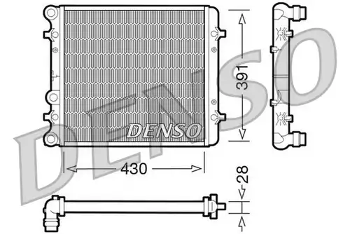 воден радиатор DENSO DRM32002