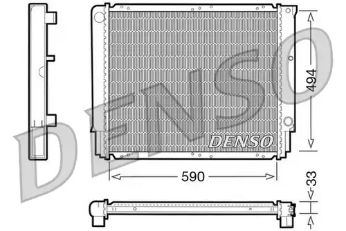 воден радиатор DENSO DRM33050