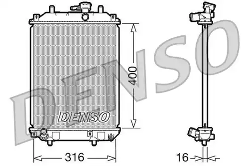 воден радиатор DENSO DRM35001