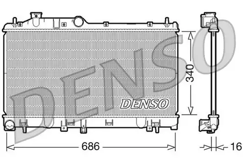 воден радиатор DENSO DRM36007