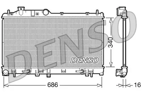 воден радиатор DENSO DRM36008