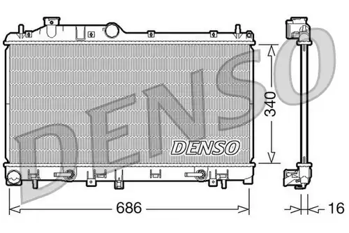 воден радиатор DENSO DRM36009