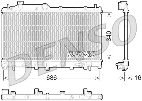 воден радиатор DENSO DRM36015