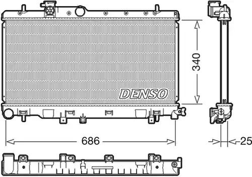 воден радиатор DENSO DRM36020