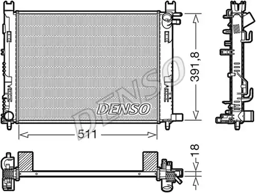 воден радиатор DENSO DRM37002