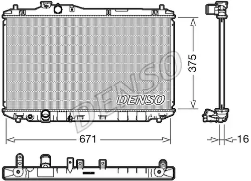 воден радиатор DENSO DRM40037