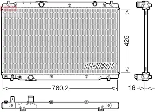 воден радиатор DENSO DRM40107