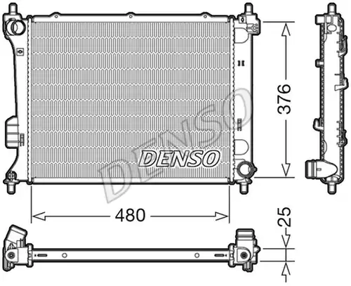 воден радиатор DENSO DRM41011