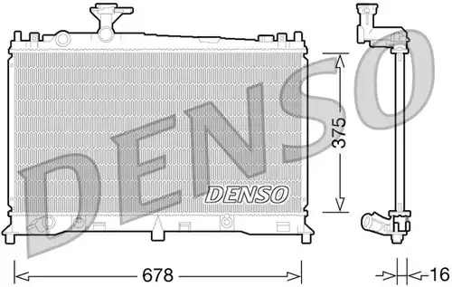 воден радиатор DENSO DRM44027